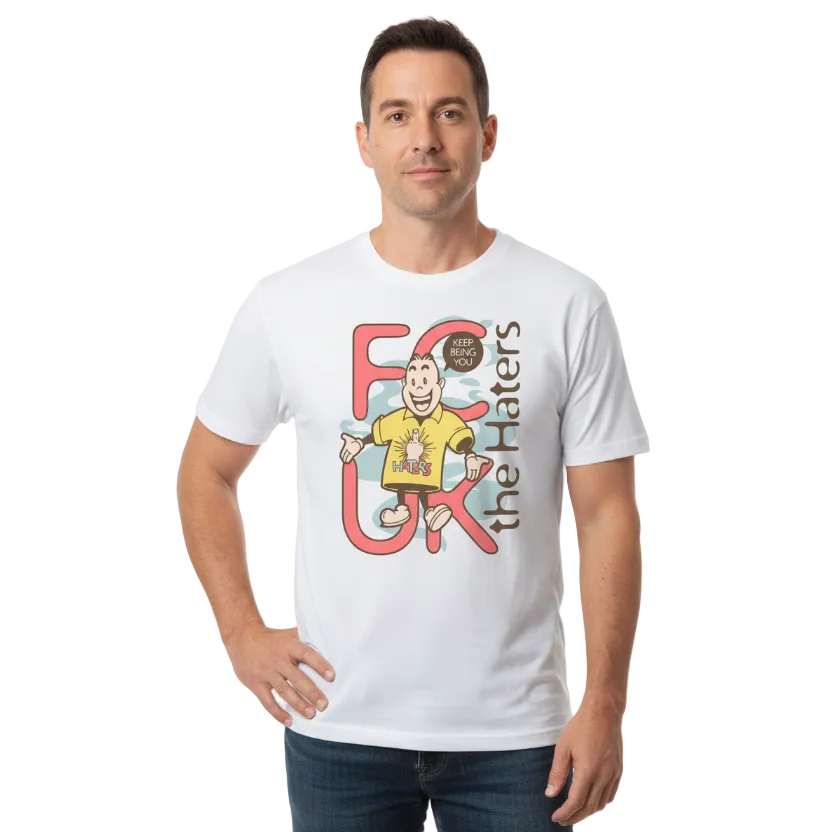 Fuck the Haters Herr Studiobild - Hand på höft