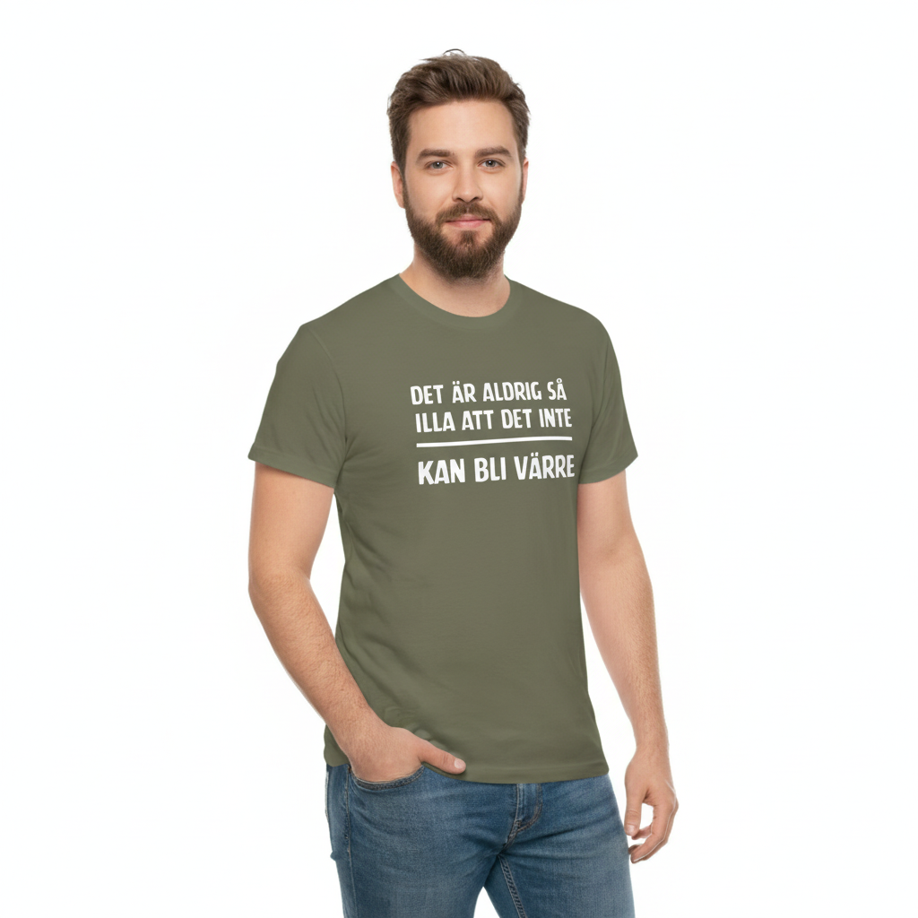 Grön t-shirt rakt framifrån alternativ 2