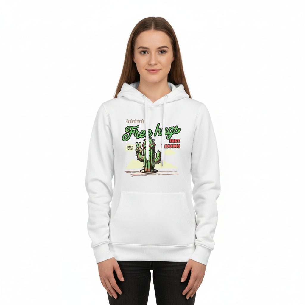 Produktbild av tjej i 20-årsåldern i vit hoodie