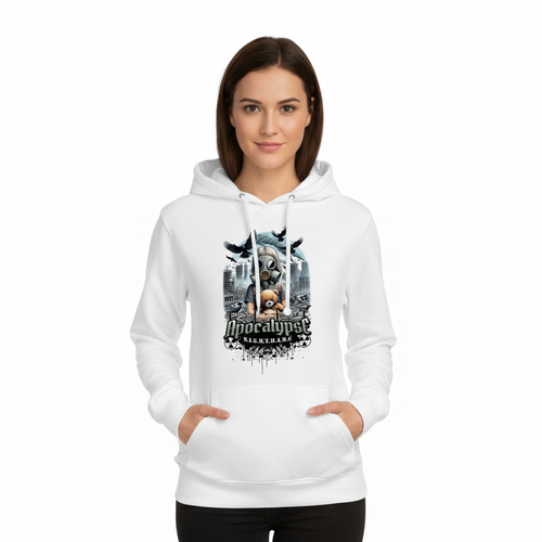 Produktbild av tjej i vit hoodie